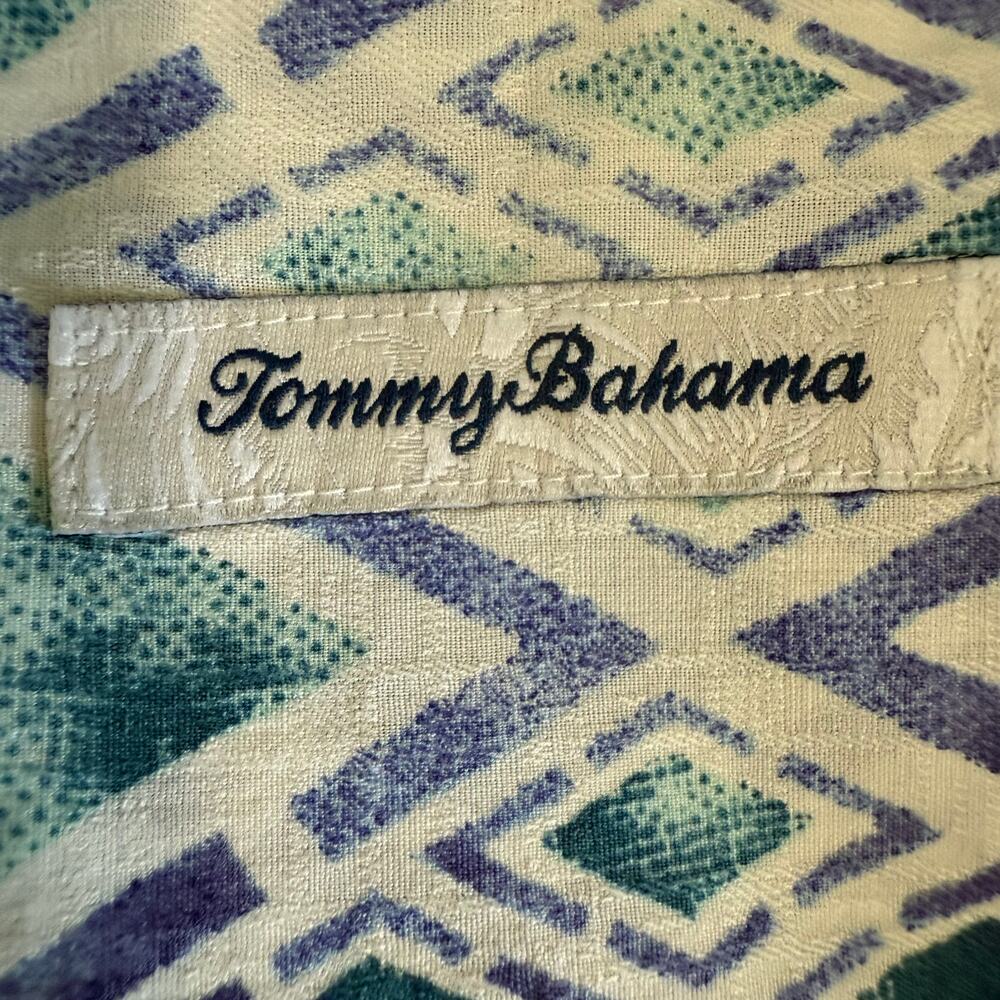 Tommy Bahama Men's Blue Silk Blend Shirt - Size Large - Picture 6 of 8